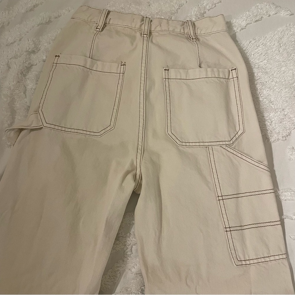 Wide Leg Off White Jeans